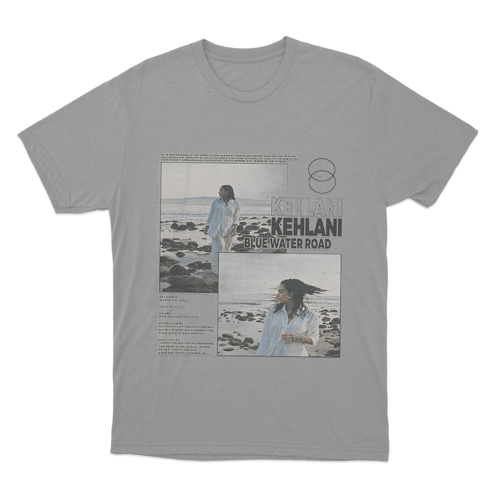 Kehlani Blue Water Road Collage Unisex T Shirt Grey Kehlani Blue Water Road Collage Unisex T Shirt Grey