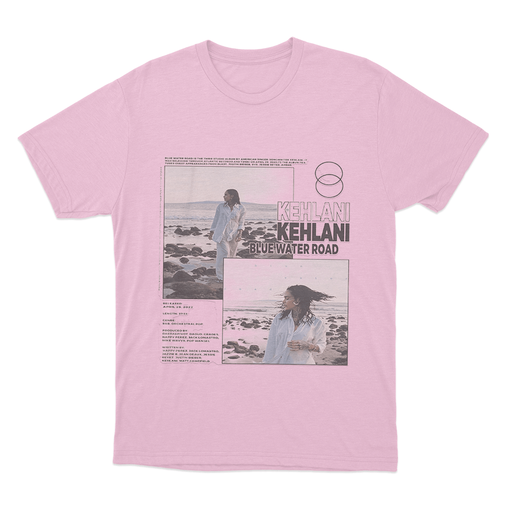 Kehlani Blue Water Road Collage Unisex T Shirt Pink Kehlani Blue Water Road Collage Unisex T Shirt Pink