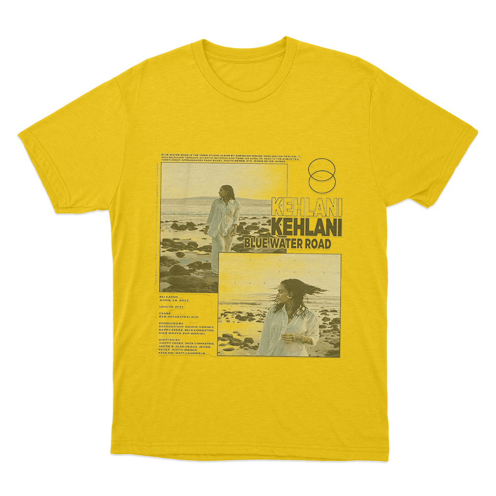 Kehlani Blue Water Road Collage Unisex T Shirt Yellow Kehlani Blue Water Road Collage Unisex T Shirt Yellow
