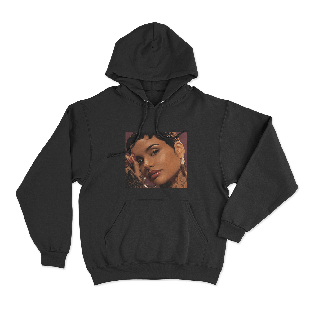 Kehlani Red Portrait Unisex Hoodie Black Kehlani Red Portrait Unisex Hoodie Black