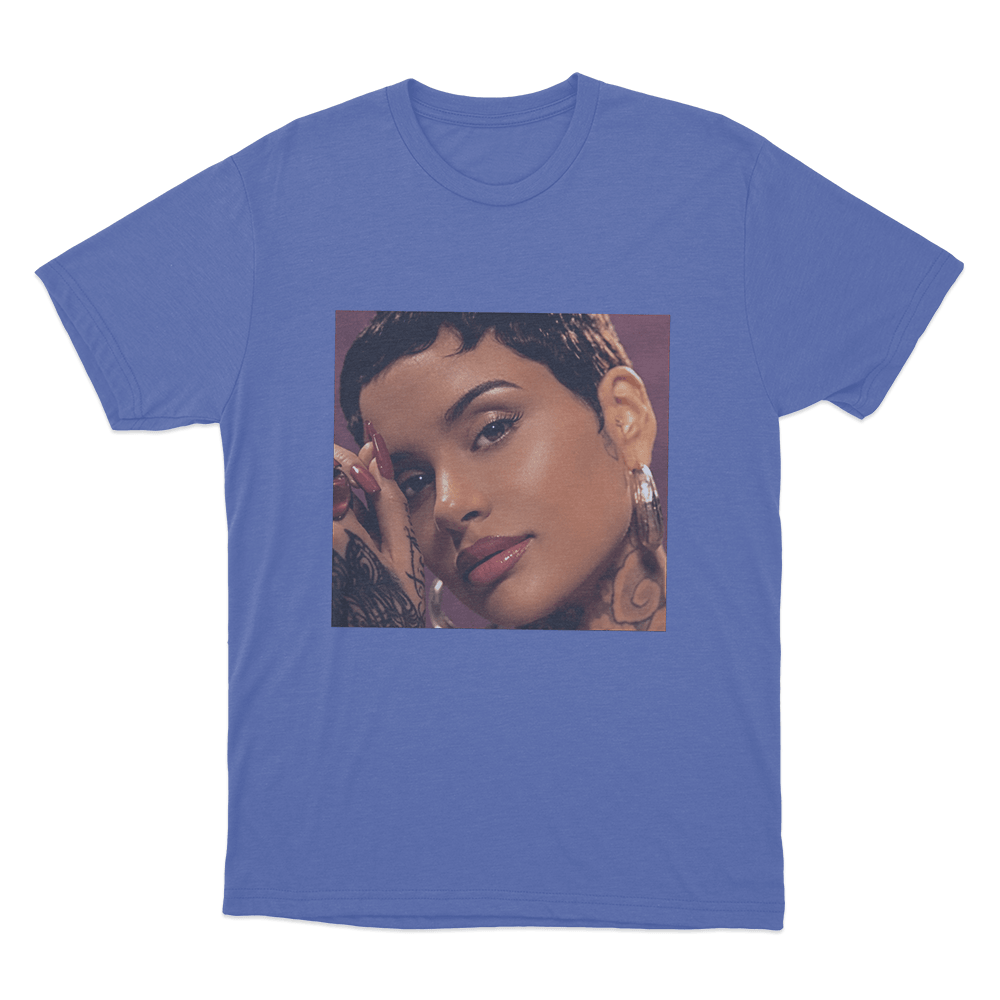 Kehlani Red Portrait Unisex T Shirt Blue Kehlani Red Portrait Unisex T Shirt Blue