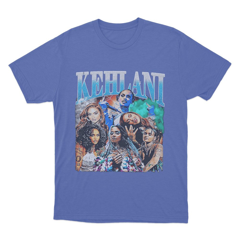 Kehlani Vintage Portrait Unisex T Shirt Blue Kehlani Vintage Portrait Unisex T Shirt Blue