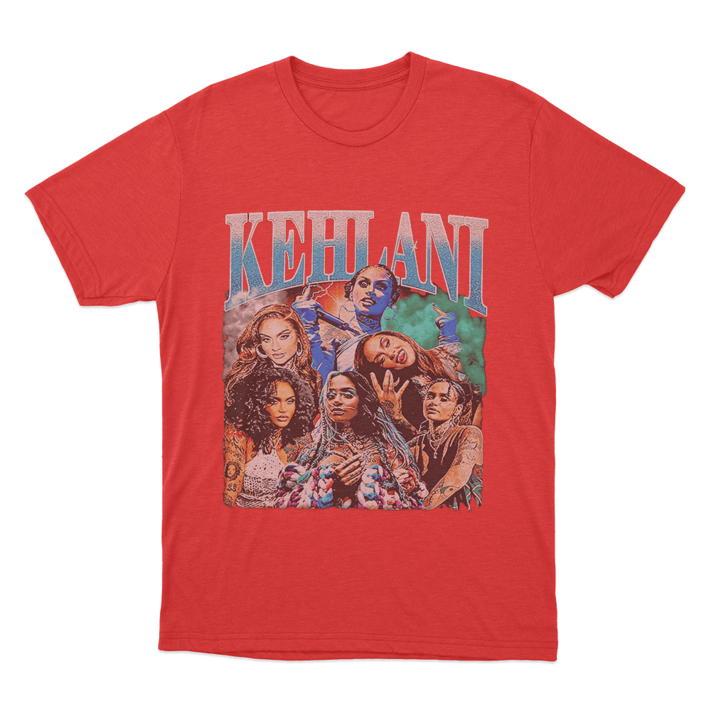 Kehlani Vintage Portrait Unisex T Shirt Red Kehlani Vintage Portrait Unisex T Shirt Red